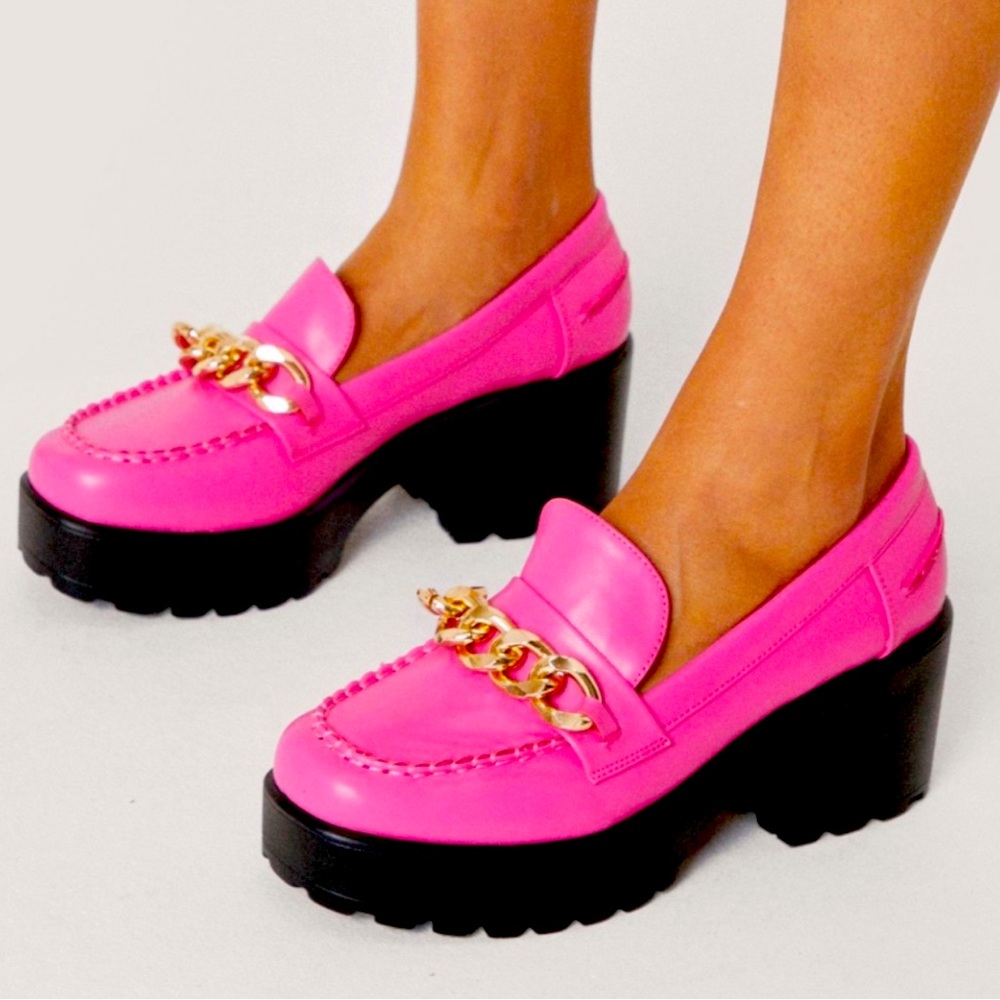 Nasty Gal Pink Loafers